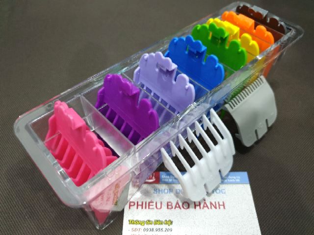 Cữ Tông Đơ Pin, Bộ 10 Cữ Tông Đơ Wahl, Kemei Có Khay Để Cữ.(Ảnh thật)