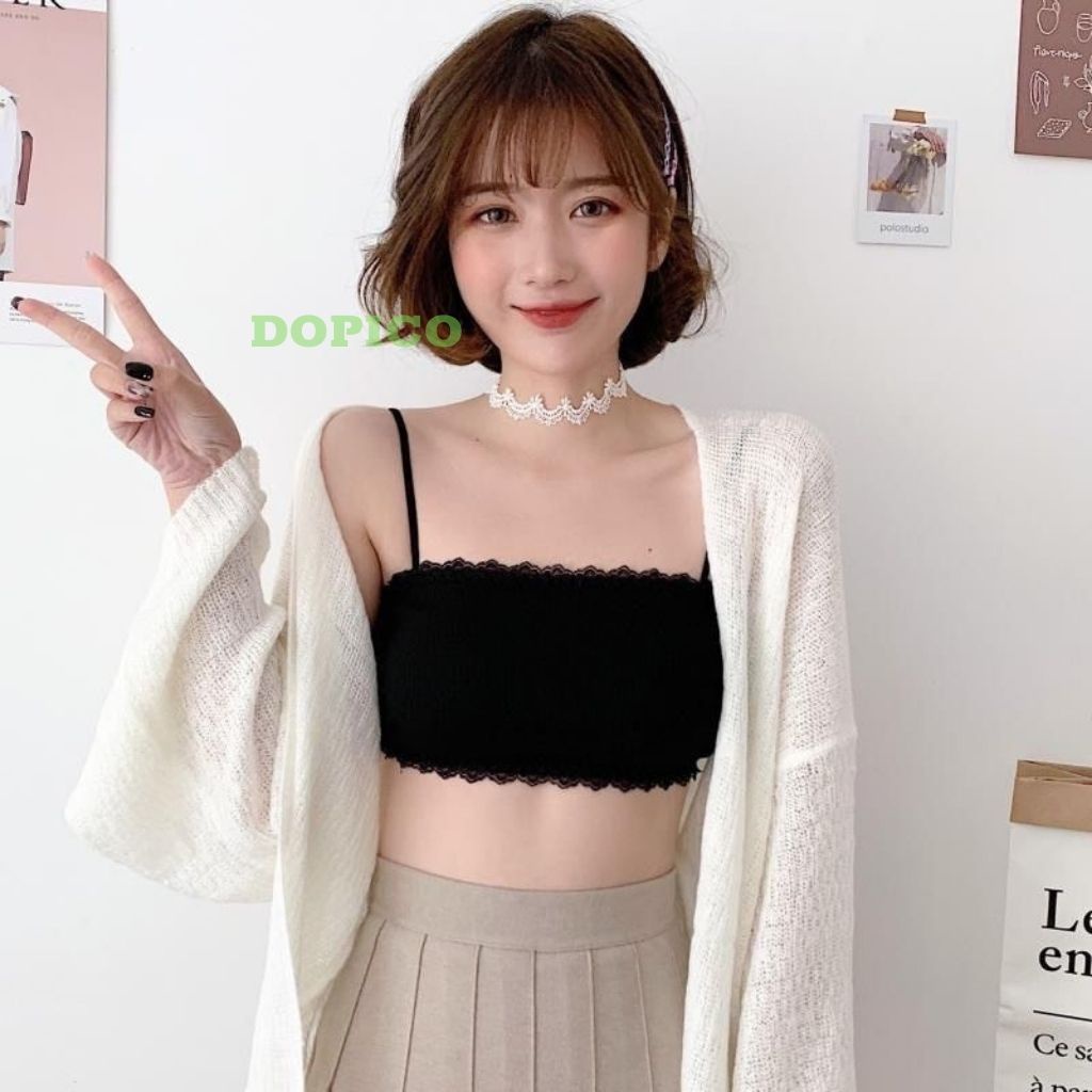 Áo bra ren nữ 2 dây đẹp , áo lót không gọng mút mỏng mặc thoải mái DOPICO B636