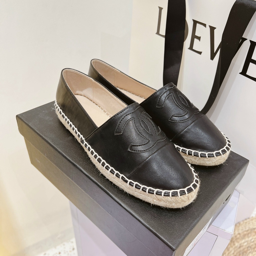 Giày slip on nữ thời trang da trần chỉ cn cao cấp