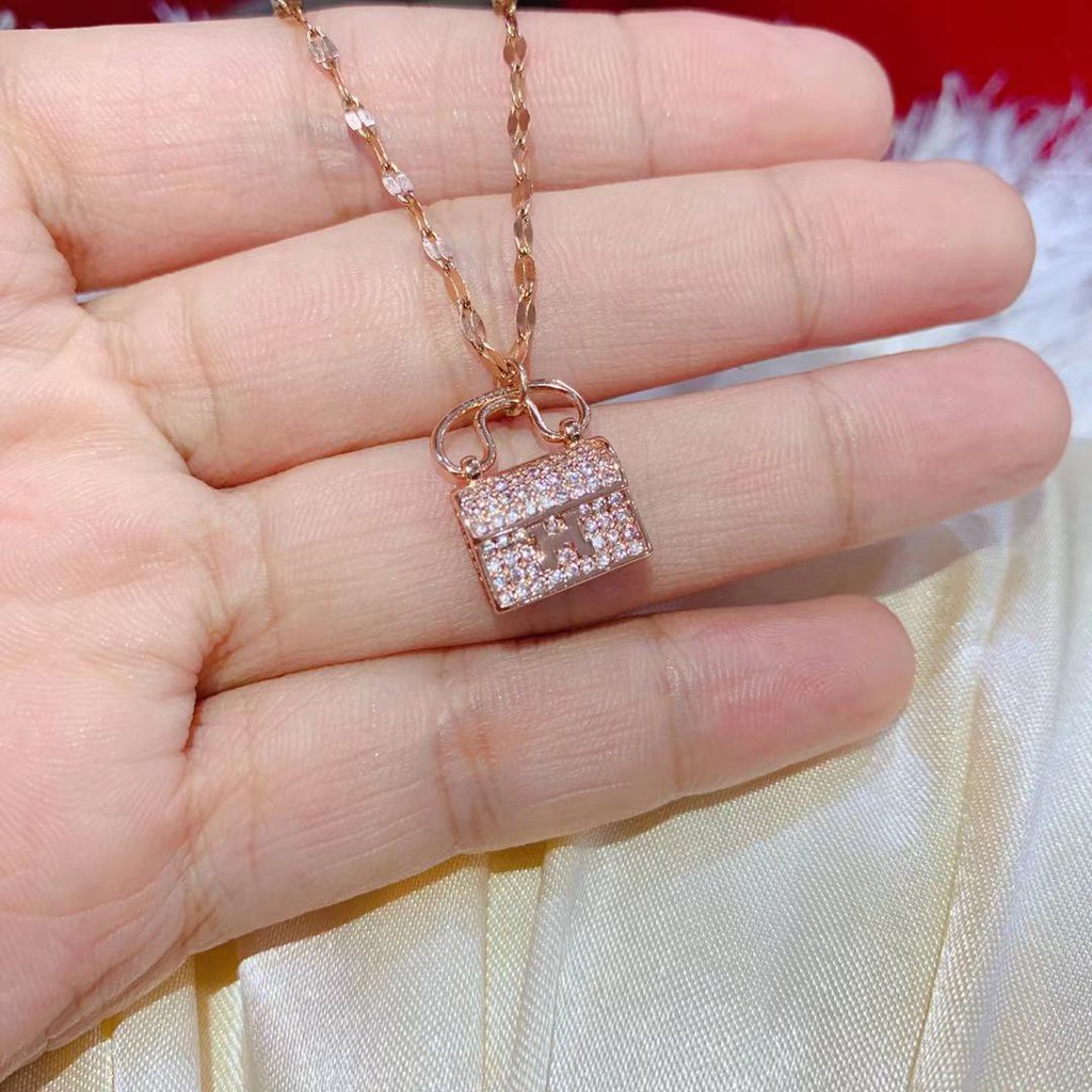 Toàn Bộ Dây Chuyền Mặt Chữ H Đính Đá Zircon Thời Trang