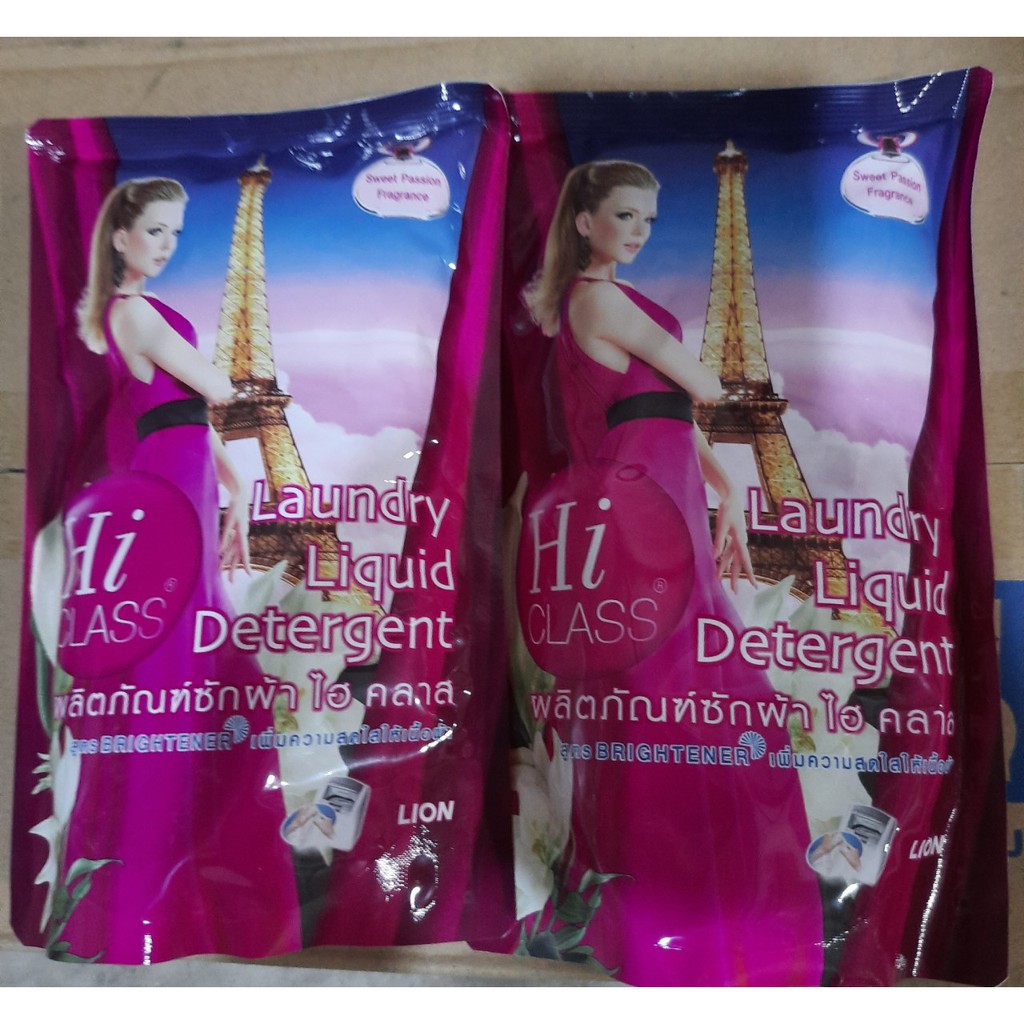 (KTT) Nước giặt Hiclass túi 500 ml màu hồng- Thái Lan