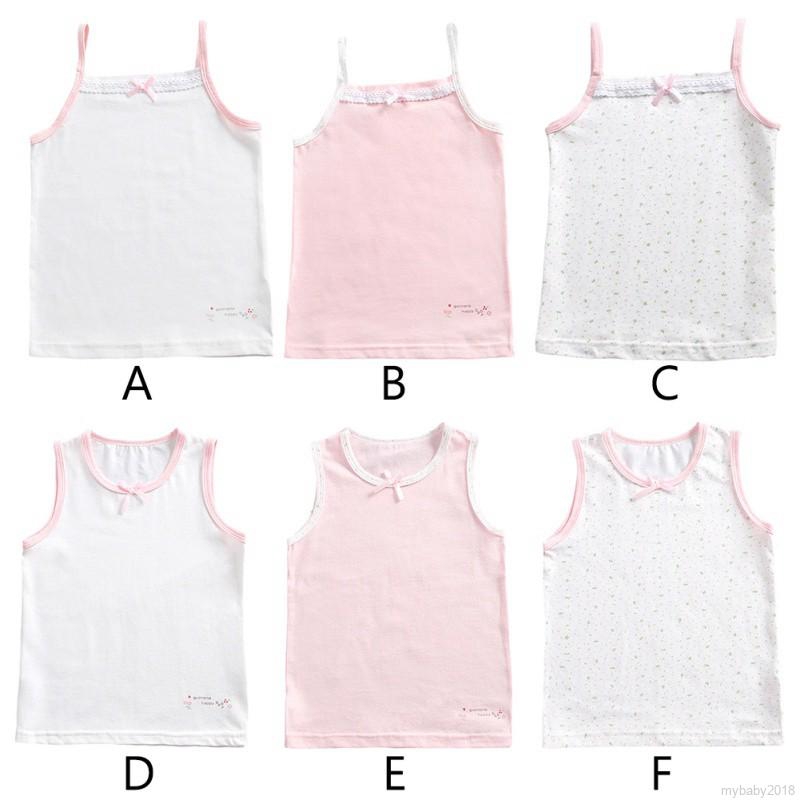 Áo Tank Top Chất Cotton Phối Ren Hoa Cho Bé Gái