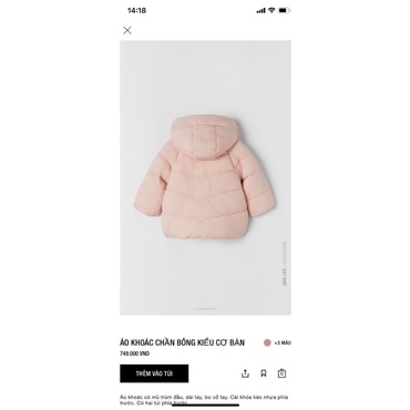 Áo phao Zara dư xịn