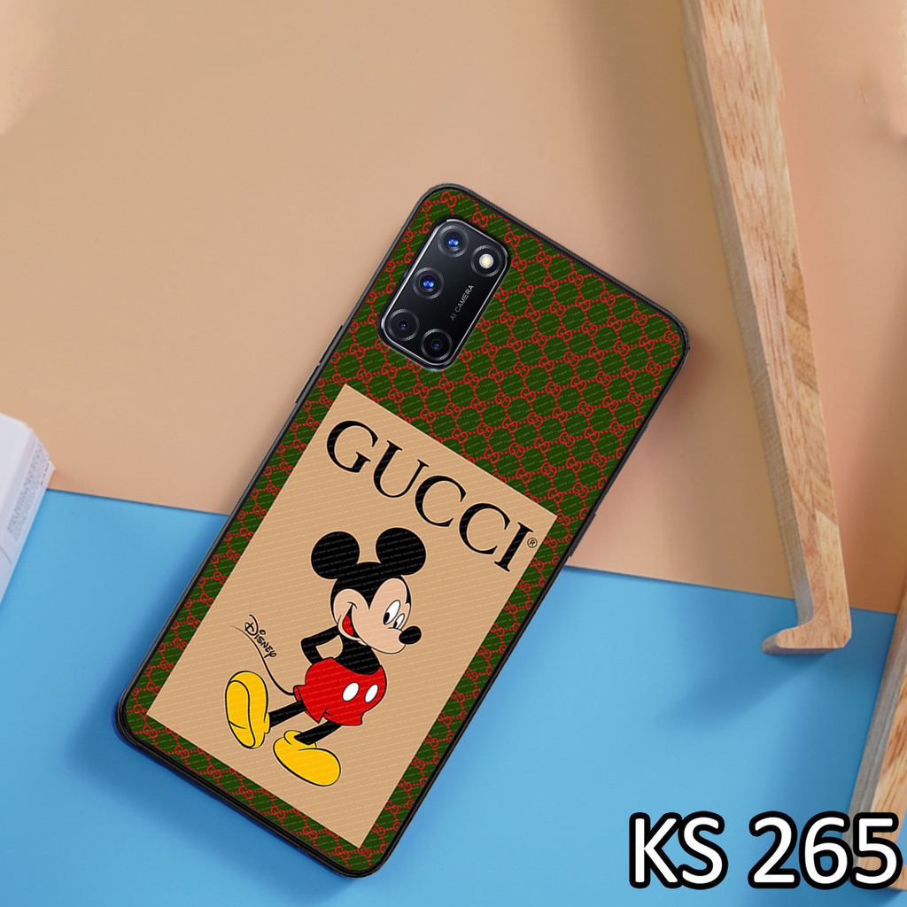 Ốp lưng Oppo A52 - Oppo A53 - Oppo A92 - Ốp in hình GÜÇÇÏ - lưng nhám viền TPU cao cấp