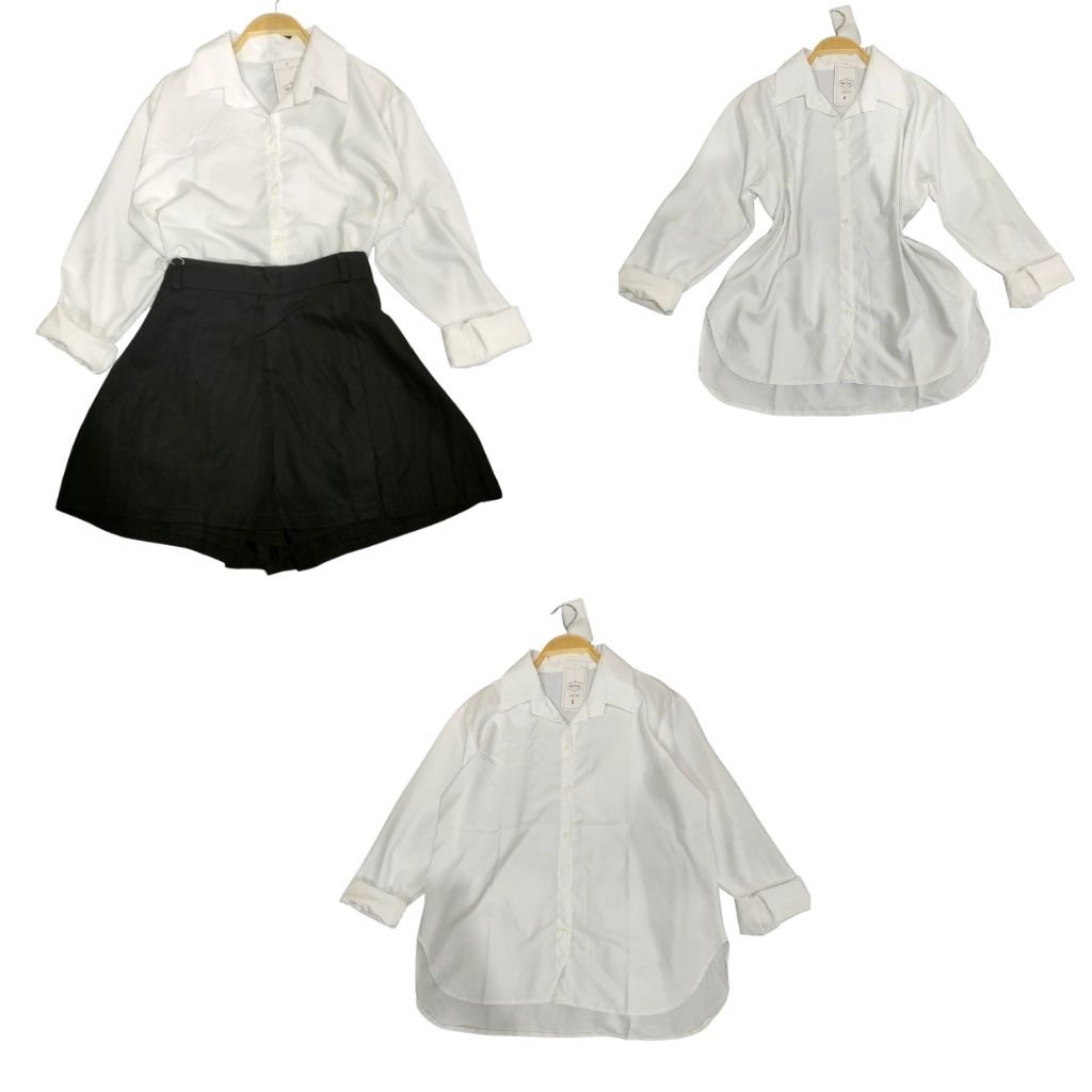 áo sơ mi tay dài,áo sơ mi nữ bigsize kiểu màu trắng-sơ mi đuôi tôm 58-100kg SMDT-bigssize cô nhỏ