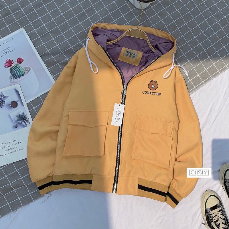 Áo Khoác Nhung Da Lộn Collection | Áo Khoác Có Nón | Khoác Nữ Da Lộn | 2 Lớp Mềm Mịn | Freesize | BigBuy360 - bigbuy360.vn