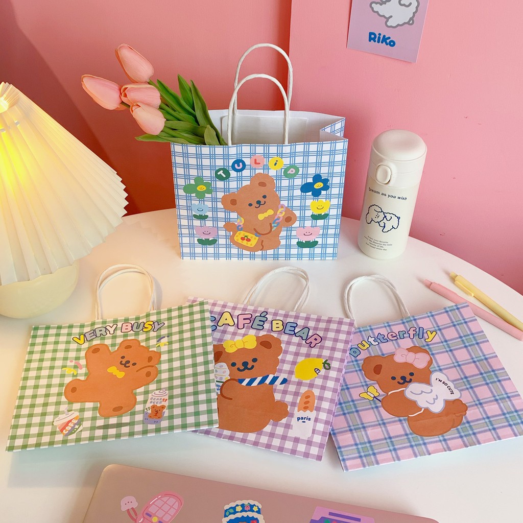 Túi Giấy Có Quai Paper Bag Đựng Quà và Đồ Dùng Đa Năng Cake Bear