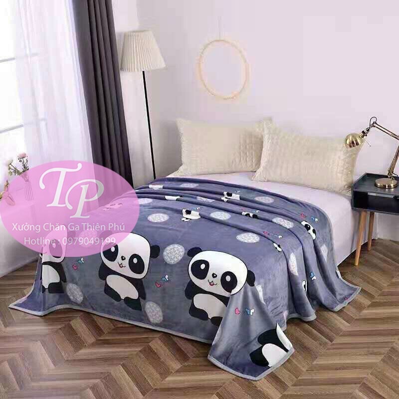 Chăn Tuyết Nhung Sữa Siêu Đẹp - Mềm Mịn - Thoáng Mát - Kích Thước : 2m x 2m3