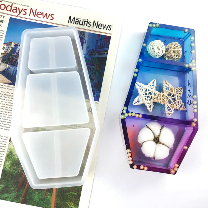 Khuôn Silicone Làm Giá Đỡ Trang Sức Hình Quan Tài Độc Đáo DIY