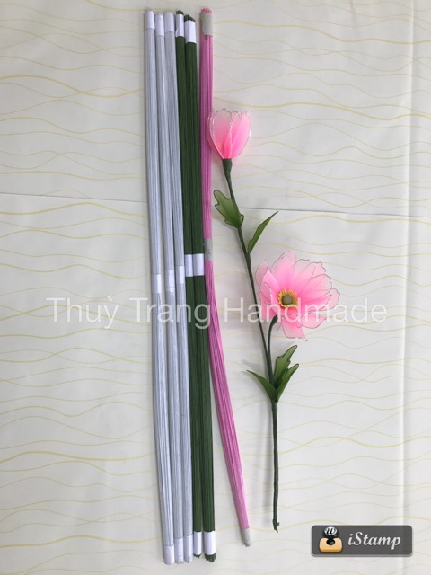 Kẽm giấy Thái Lan số 22 (cứng vừa) các màu, bó dài 60cm (100 sợi)