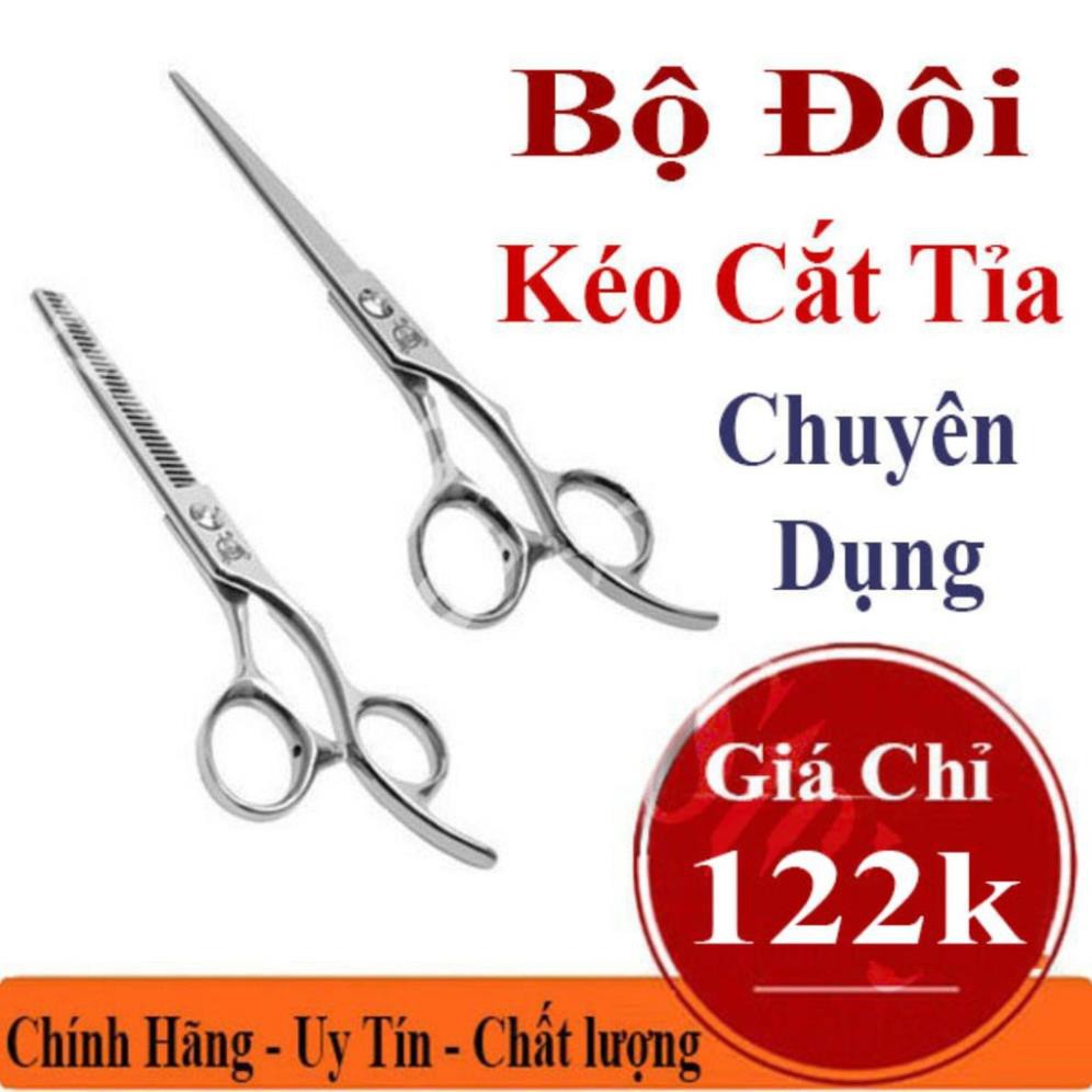 [ Xả kho tết] Kéo cắt tóc, kéo tỉa tóc, bộ kéo cắt tóc và tỉa giá rẻ chuyên nghiệp - Inox 304 bảo hành 1 đổi 1