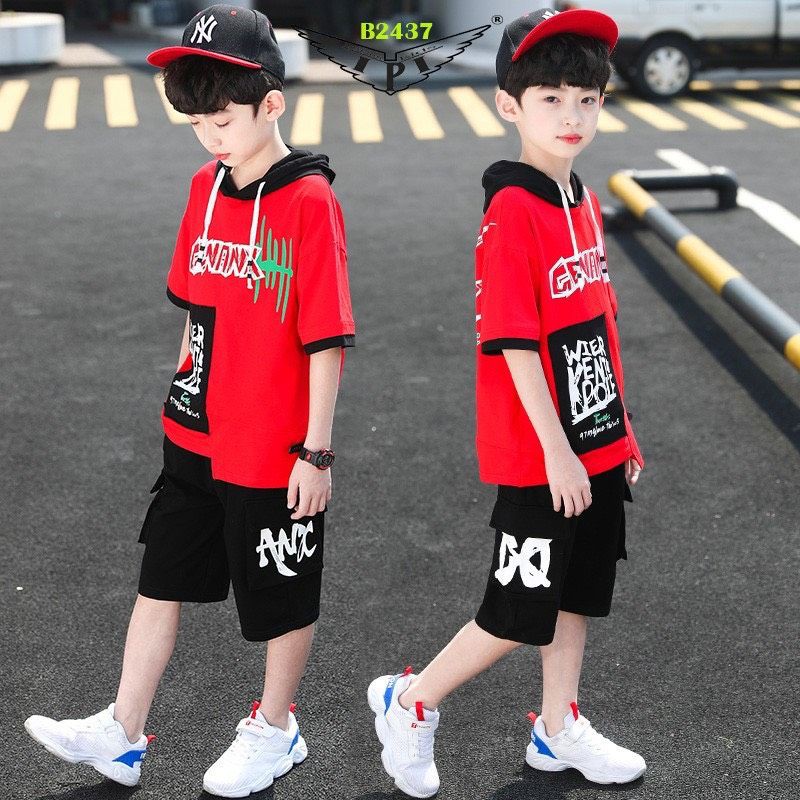 [Chính hãng IPI KIDS 10-65kg] Bộ bé trai Style Hiphop - Áo Hoodi quần túi hộp siêu hot