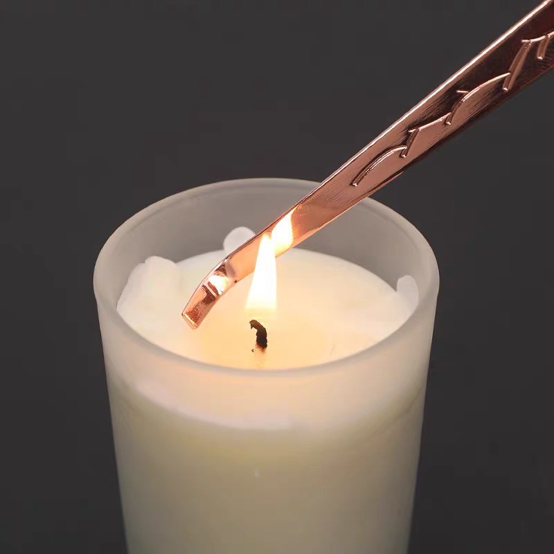 Phụ kiện chăm sóc nến Wiachnn khêu, chuông, khay và kéo cắt bấc nến bằng kim loại không gỉ