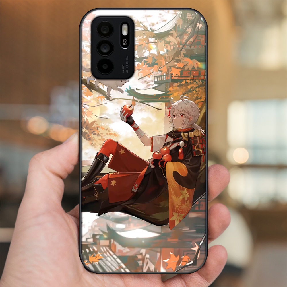 Ốp lưng Oppo Reno 6Z 5G viền đen in hình Kazuha Genshin Impact