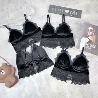 (hot) bra nhung mặc áo vest- bra những cao cấp (ảnh thật tự mặc)