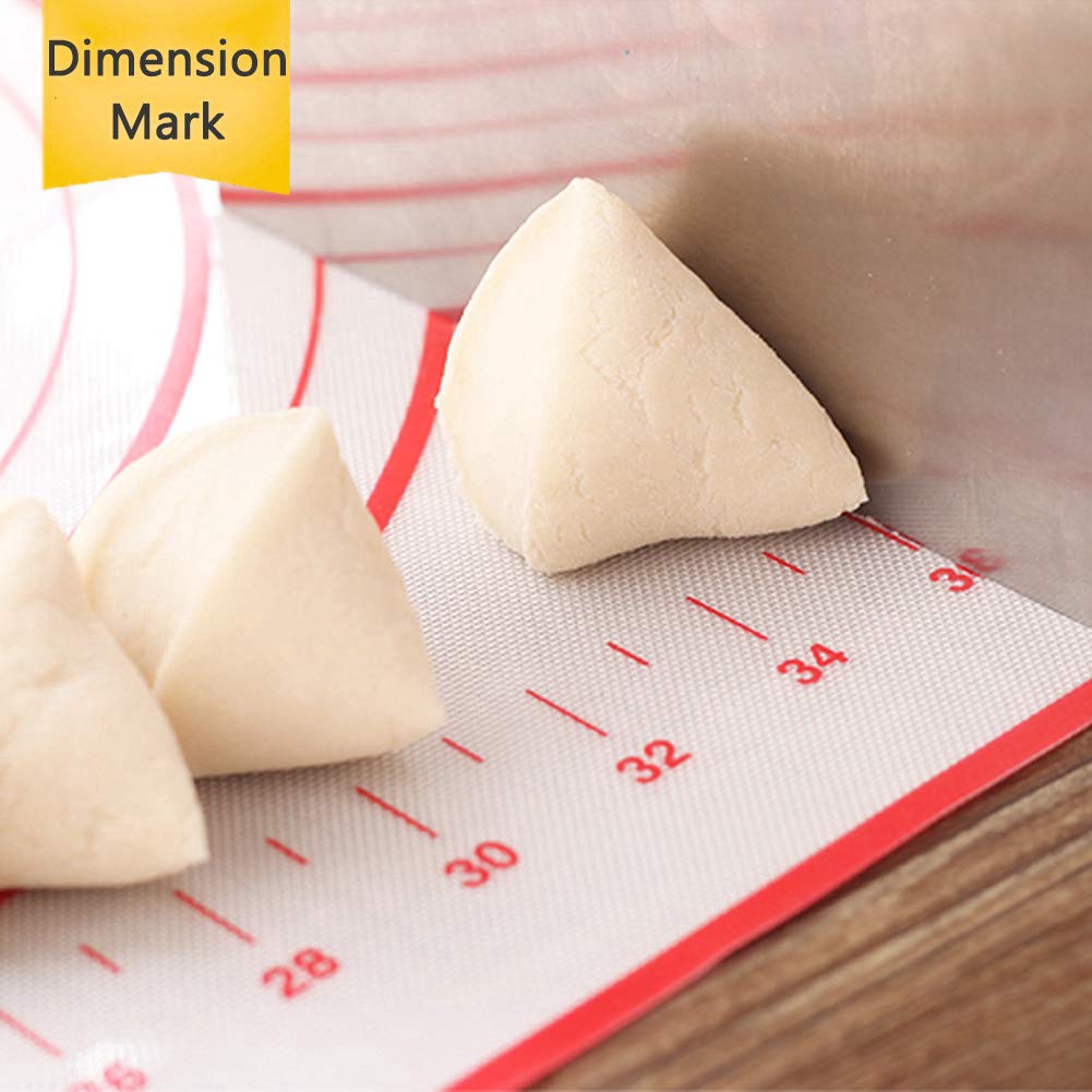Food Grade Silicone Reusable Nonstick Baking Pastry Rolling Mat Pad Sheet with Measurement