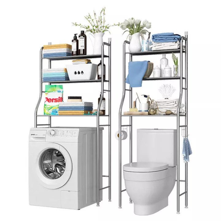 Kệ Để Đồ Phòng Vệ Sinh Sau Toilet Thông Minh - Nội Thất Nhà Tắm - 3 Tầng Tiết Kiệm Không Gian - Bách Hóa Online