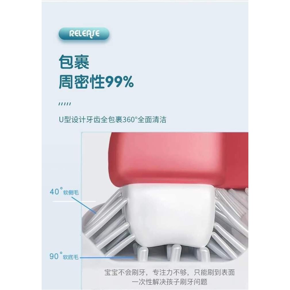 Bàn Chải Đánh Răng Silicon Hình Chữ U Cho bé ❤️FREESHIP❤️ Bàn Chải Tập Đánh Răng Cho trẻ em Từ 2 - 6 Tuổi