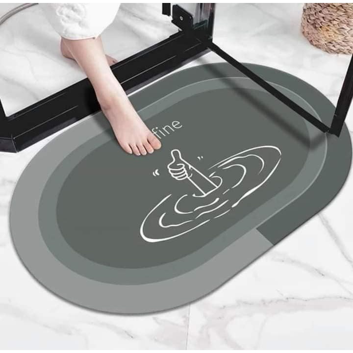 Thảm Lau Chùi Chân Trải Sàn Silicon Mềm Thấm Hút Tốt Chống Trượt