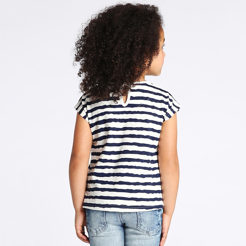 Áo thun BEAR LEADER in họa tiết hoạt hình đáng yêu phong cách Âu Mỹ 2022 thời trang mùa hè dành cho bé gái