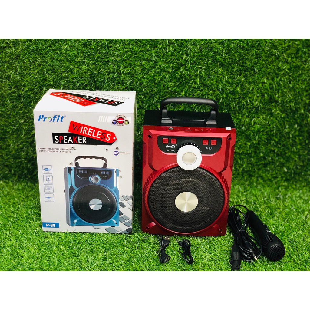 LOA KARAOKE XÁCH TAY MINI BLUETOOTH P88 + TẶNG KÈM MICRO  - Shopbansi