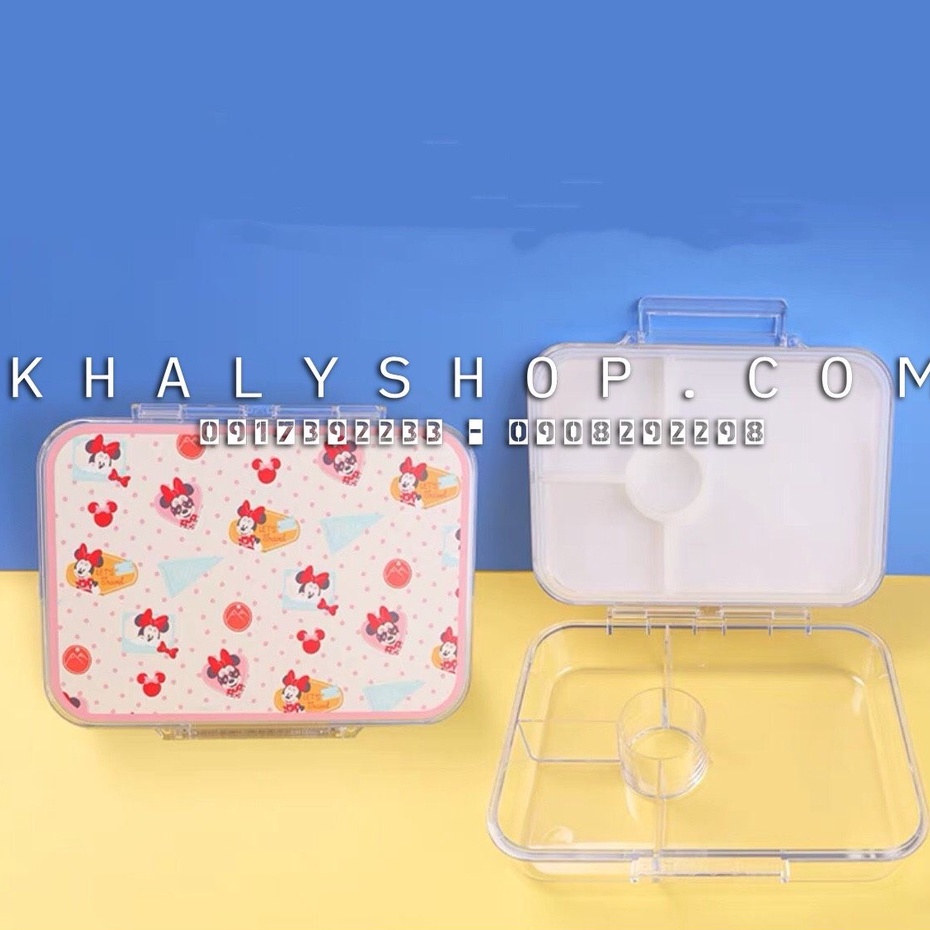 Hộp đựng thức ăn nhựa TRITAN cao cấp Disney hình nhân vật hoạt hình siêu cute - 700ml -