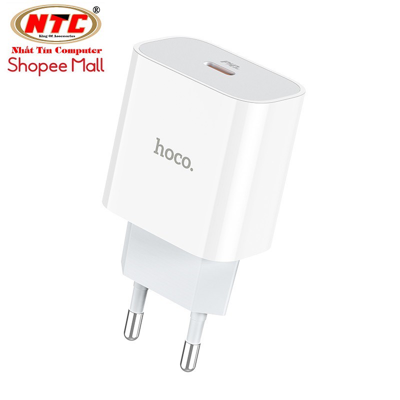Cốc sạc nhanh Hoco C76A hỗ trợ PD3.0 Type-C PD18W (Trắng) - Hãng phân phối chính thức