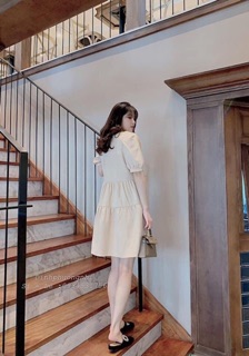 Váy babydoll đũi tầng