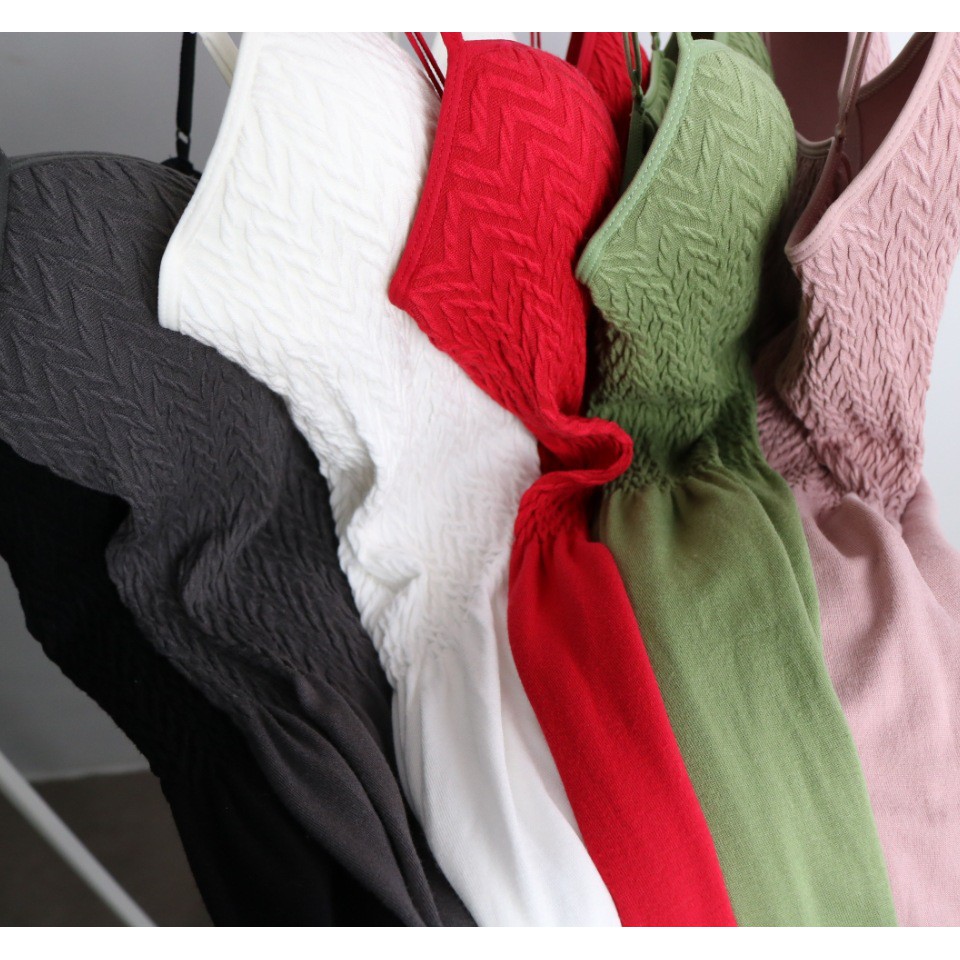 ĐẦM THUN HAI DÂY KÈM MÚT NGỰC