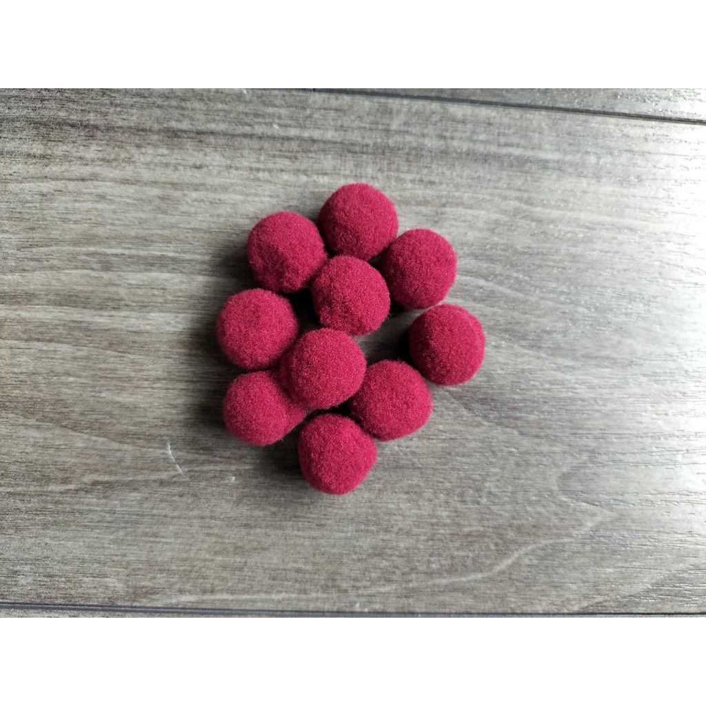 10 hạt pom pom Mịn nhiều màu sắc làm nguyên liệu handmade