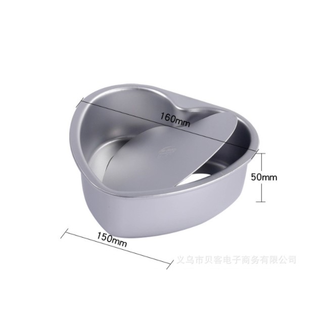Khuôn Nhôm Hình trái Tim nhập khẩu đế rời Có 2 Size 16cm/20cm