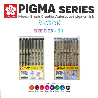Set 8 bút sakura pigma micron 8 màu