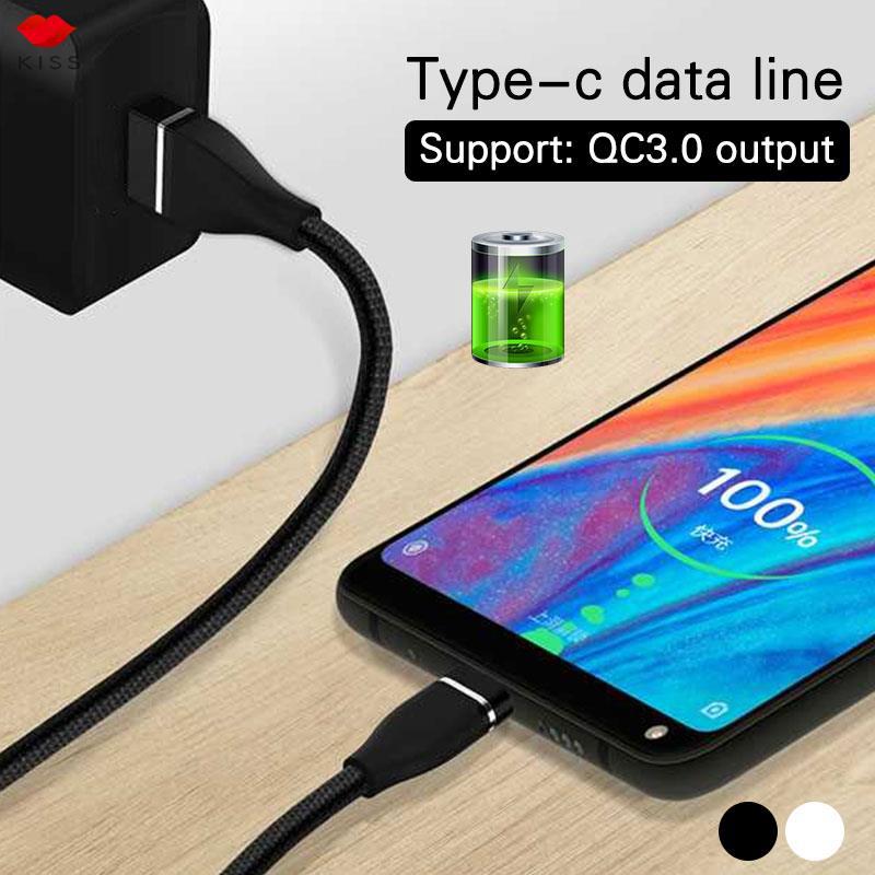Cáp sạc nhanh KASA bện nylon cổng USB C Type C dài 1M