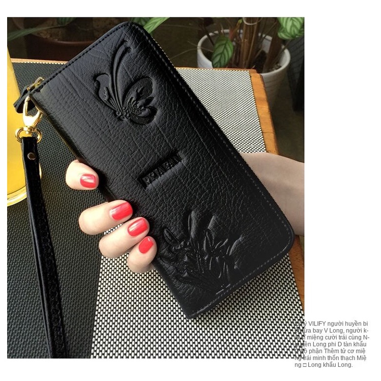 【Spot Free Transport】2021New Large Capacity Women's Wallet Long Wallet Genuine Leather Small Wallet Coin Purse Handbag Fashion Clutch Bag