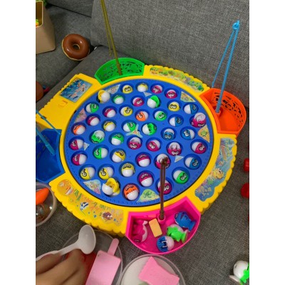Bộ đồ chơi câu cá trẻ em 45 cá câu giáo dục phát triển trí tuệ (có tặng 4 quả pin)