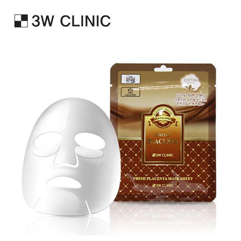 Mặt nạ tinh chất nhau thai cừu 3W CLINIC FRESH PLACENTA MASK SHEET