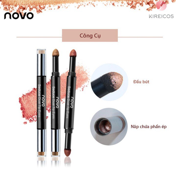 FREESHIP TOÀN QUỐC 50K - Bút Nhũ Nhấn Mắt 2 Đầu Novo Seduce Dual Tip Eyes No.5148