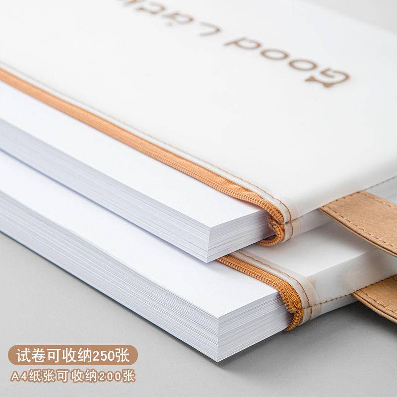 ⭐ iLado ⭐ Túi đựng tài liệu túi đựng bút TPU Khóa Kéo với tay cầm  túi zip nhỏ Bìa đựng tài liệu trong suốt Hoạt Hình túi đựng tài liệu a4 file Hộp đựng storage dễ thương cute đồ dùng học tập học sinh dày lên Chống ẩm và chống bụi