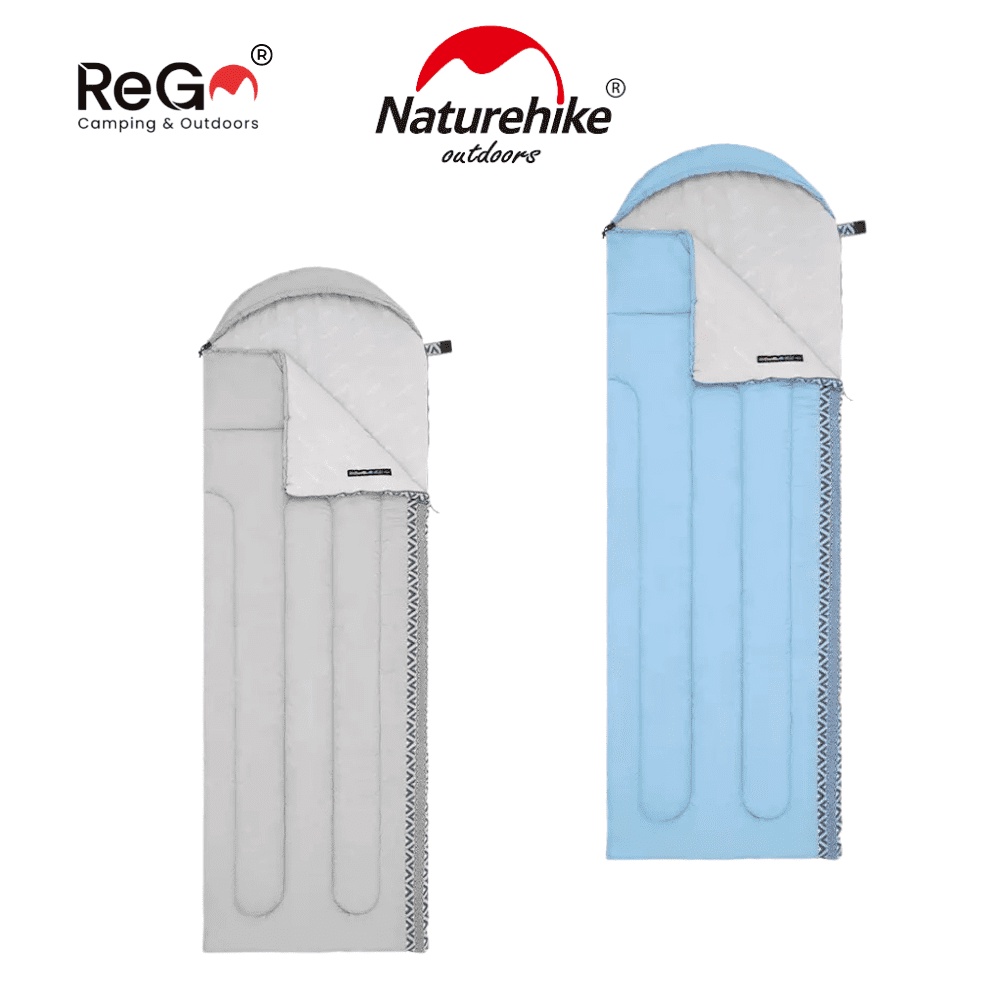 Túi ngủ đơn có mũ trùm đầu, gấp gọn tiện lợi - Túi ngủ cotton giữ ấm cực tốt NatureHike - NH21MSD07