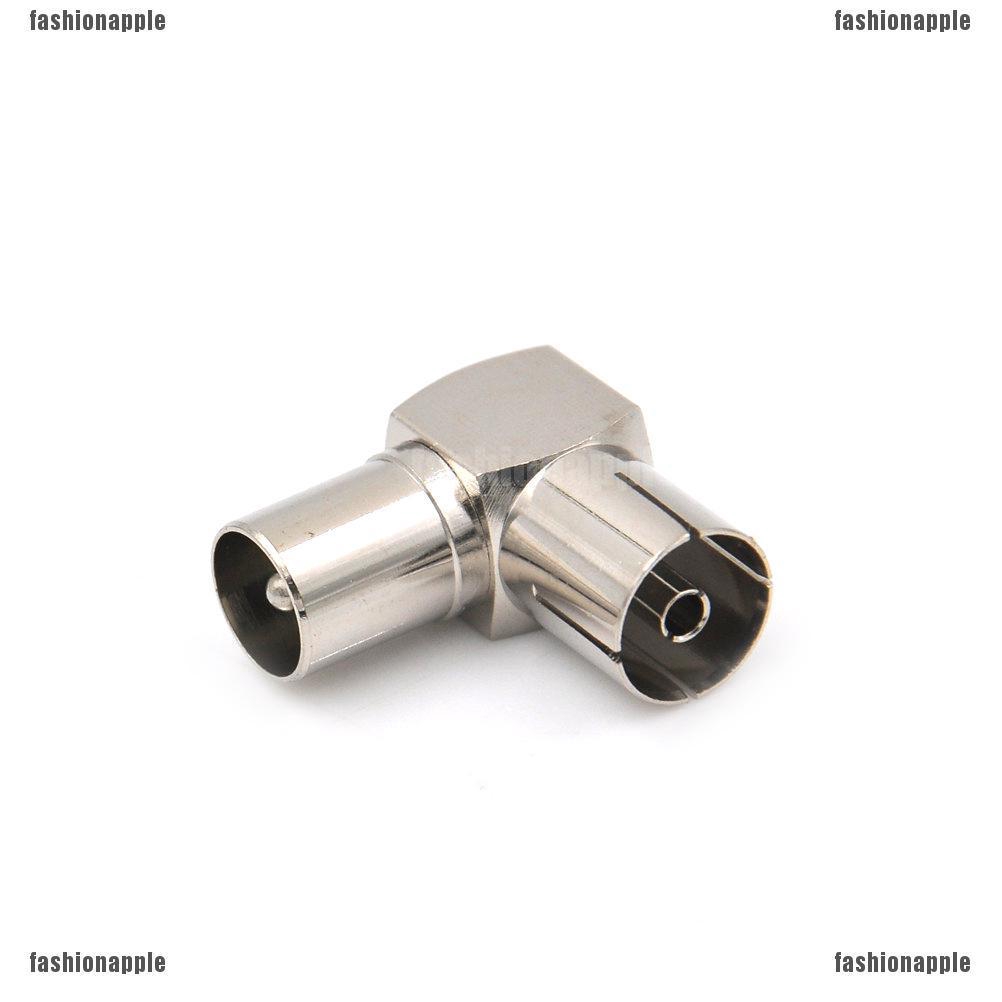 Đầu nối cáp tivi bằng kim loại dạng chứ L 90 độ