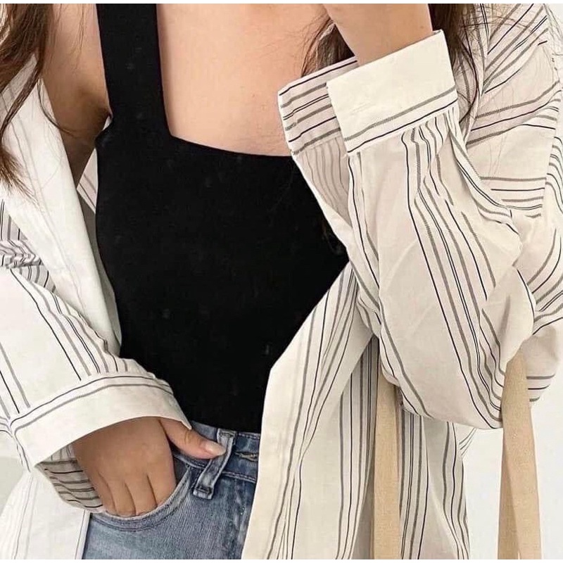Áo crop 2 dây bản to 6045