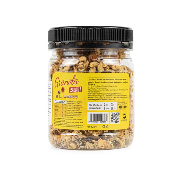 HẠT DINH DƯỠNG NGŨ CỐC GRANOLA FAMINUTS  Hũ Nhựa 280g