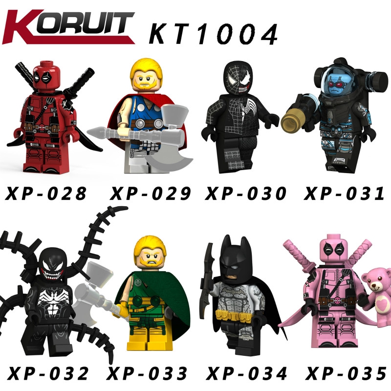 Bộ xếp hình lego nhân vật siêu anh hùng deadpool / batman / venom đáng yêu dành cho bé