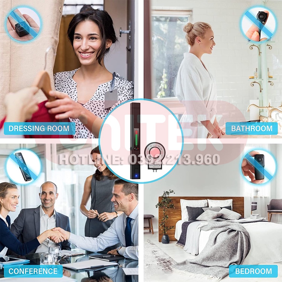 Máy Dò Phát Hiện Theo Dõi Camera, GPS, Định Vị Detector SF18