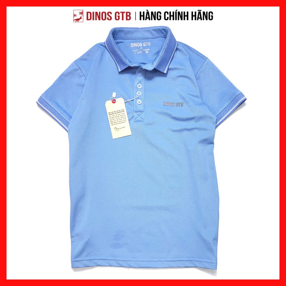 Áo thun POLO nam ngắn tay có cổ (cổ bẻ) Cá Sấu Thái Xanh Biển, logo phản quang