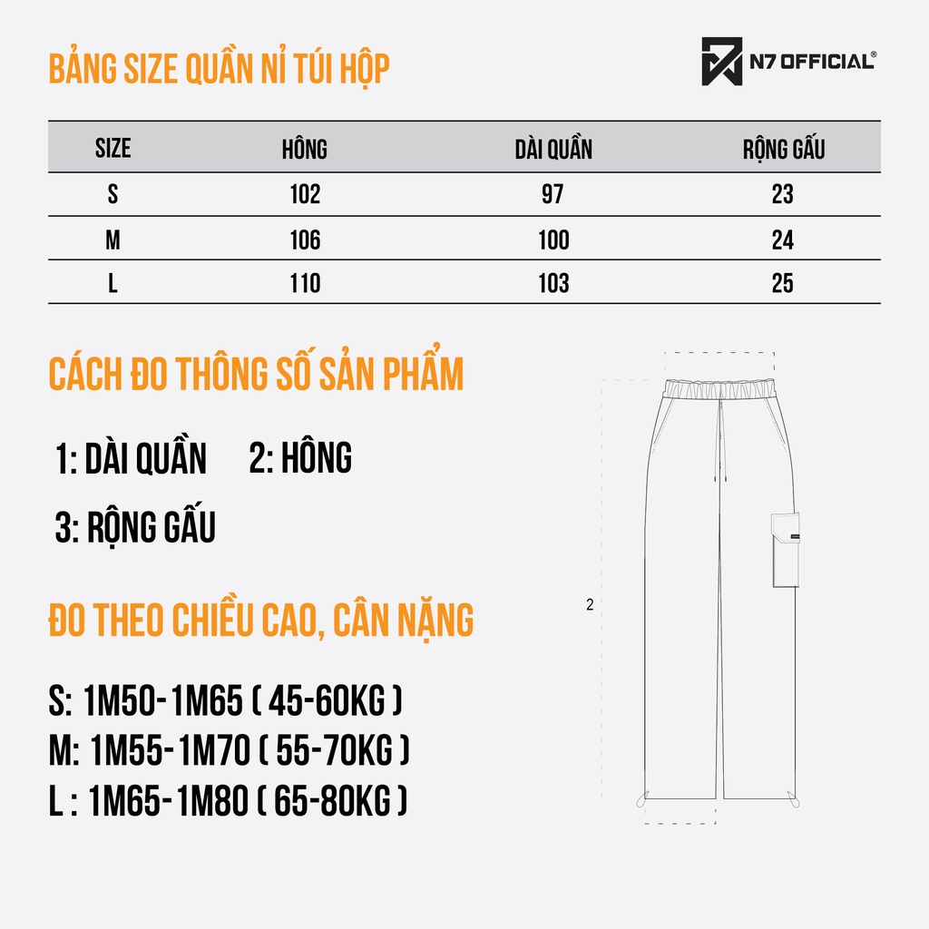 Quần ống rộng túi hộp N7 jogger bó chun basic nam nữ form rộng Local Brand P02