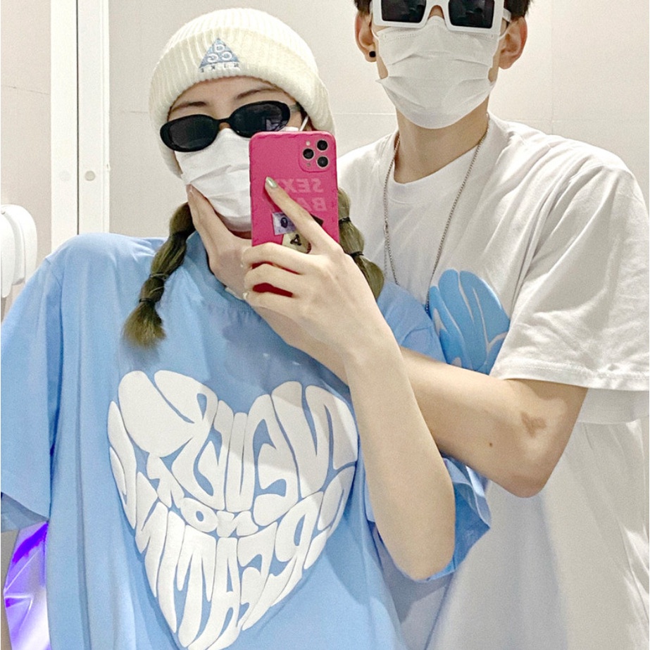 Áo Thun Tay Lỡ Unisex TRÁI TIM Make It Rain VN, Áo Phông Nam Nữ Form Rộng, có hình ảnh video thật A53