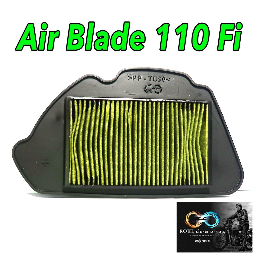 Lọc gió R-Max cho Honda Air Blade 110 Fi (2007 - 2011) chính hãng Roki Nhật Bản KVG - 003