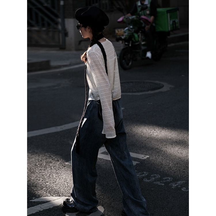 Áo Cardigan Cổ Chữ V Phối Ren Mỏng Thời Trang Mùa Hè Mới 2022 Cho Nữ