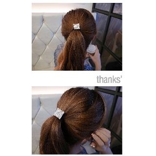 Dây buộc tóc, dây chun cột tóc đính đá xinh xắn